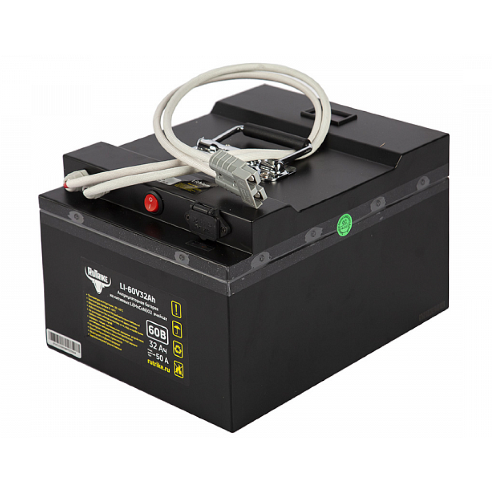 Литиевый тяговый аккумулятор RuTrike (18650 MnCoNi) 60V32A/H  2
